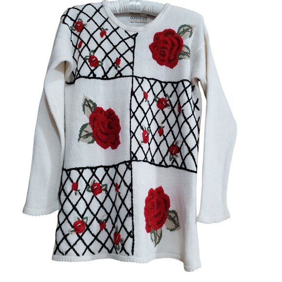 Donnkenny Classics Vintage Women’s Embroidered Pullover Sweater Size Medium - Picture 10 of 10